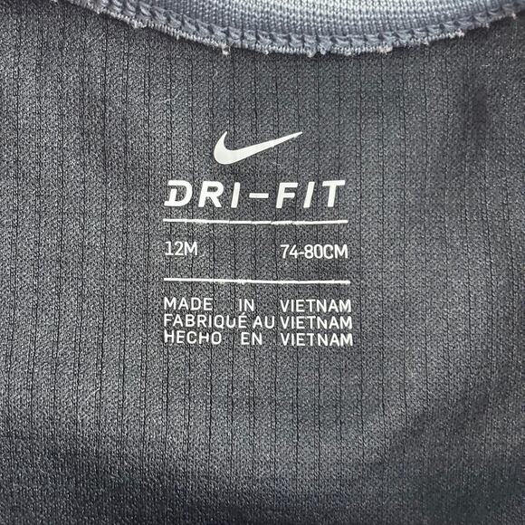 Nike Dri-Fit Bodysuit Baby 12M "Born Legend" Long Sleeve Black - Picture 3 of 6